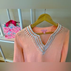 Lilly Pulitzer Amelia Island Tunic Top in Pascha Pink XXS